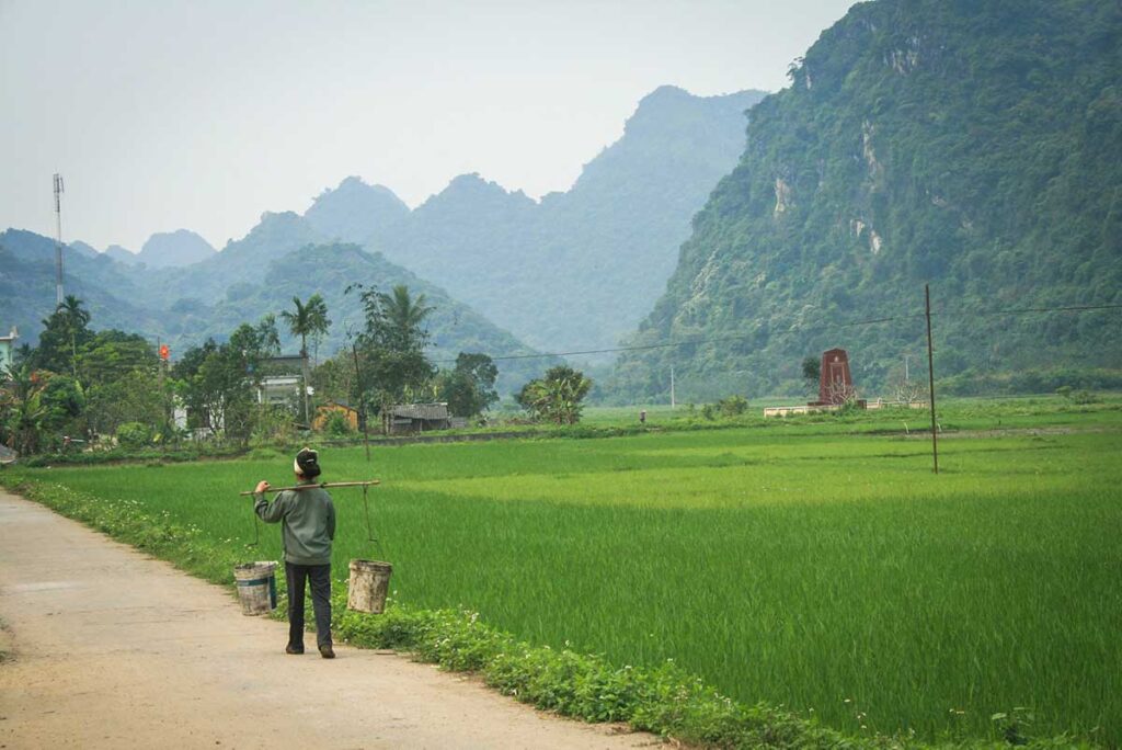 Viet Hai Village countryside on Cat Ba Island