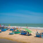 Clear blue sky and calm weather in Vietnam during February, ideal conditions for Valentine’s Day travel.