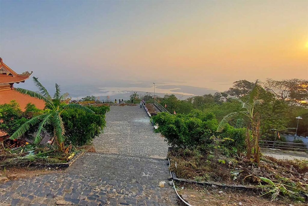 The view from Ba Ra Mountain with small part of the temple