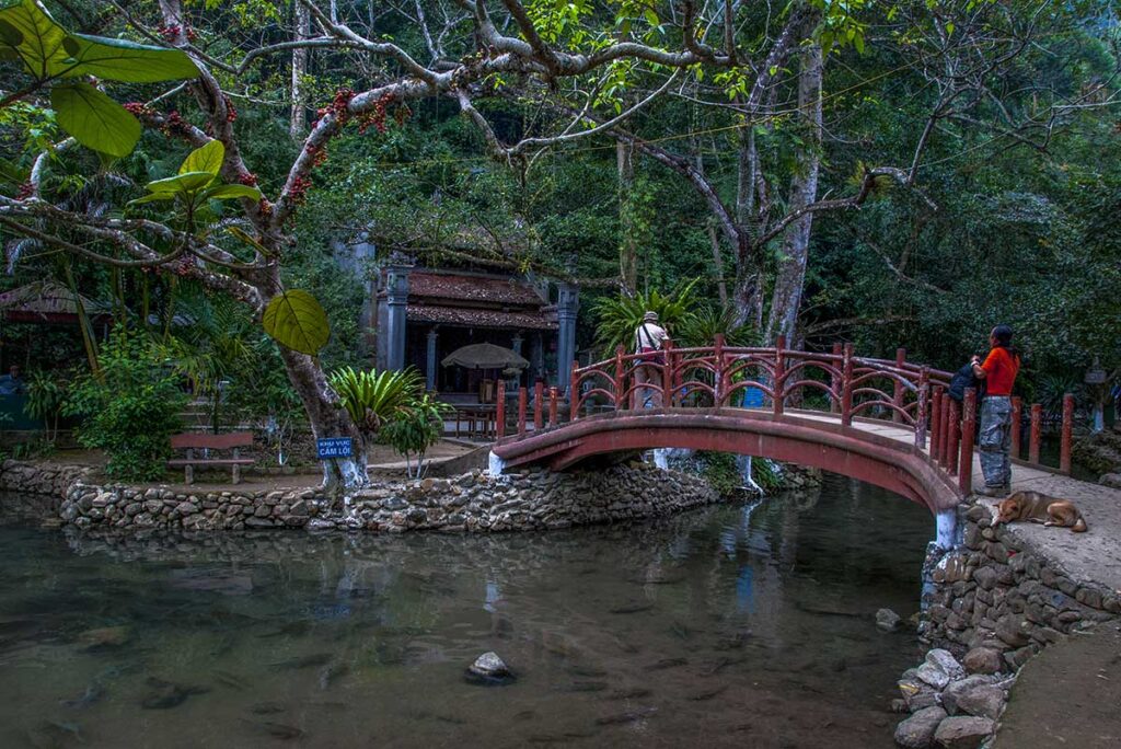 A small bridge crossing Cam Luong Snake Stream in Than Hoa