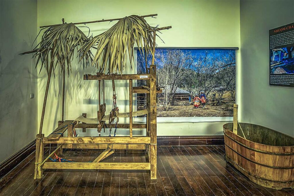 Traditional tools displayed inside Hoang A Tuong Palace