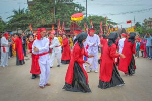 Xoan singing and dancing performance in Phu Tho during Hung Kings Temple Festival