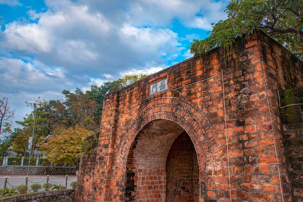 A small stone gate, a relic from the remains of a Mac Dynasty Citadel in Tuyen Quang city