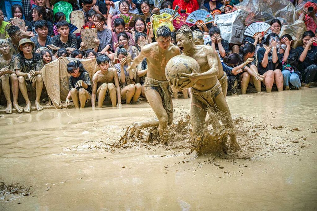 Mud ball wrestling festival in Bac Giang 