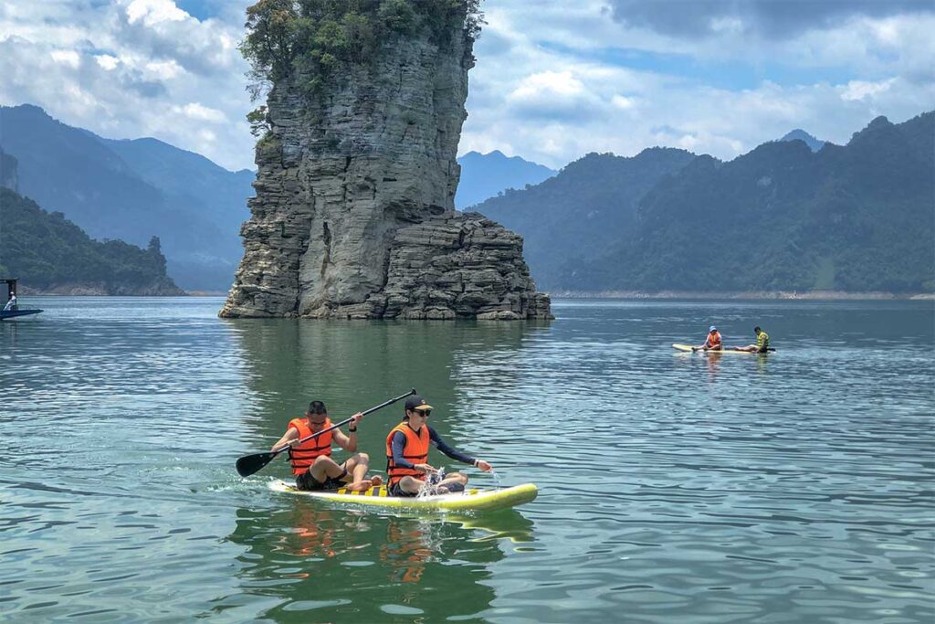 Kayaking and SUP on Na Hang Lake