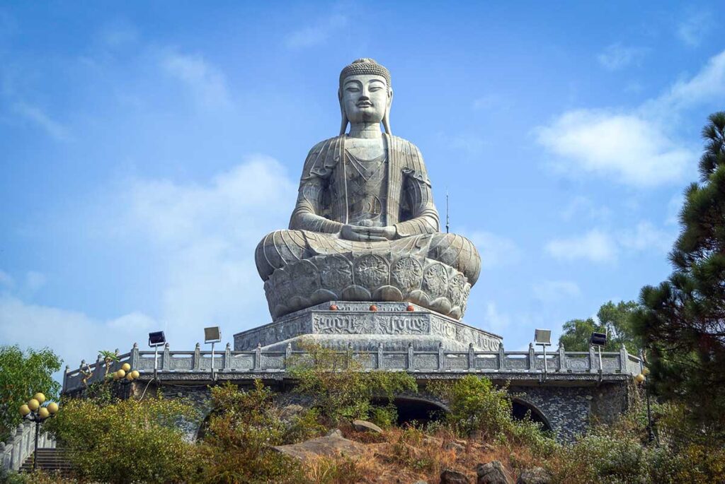 Giant Buddha statue at Phat Tich Temple