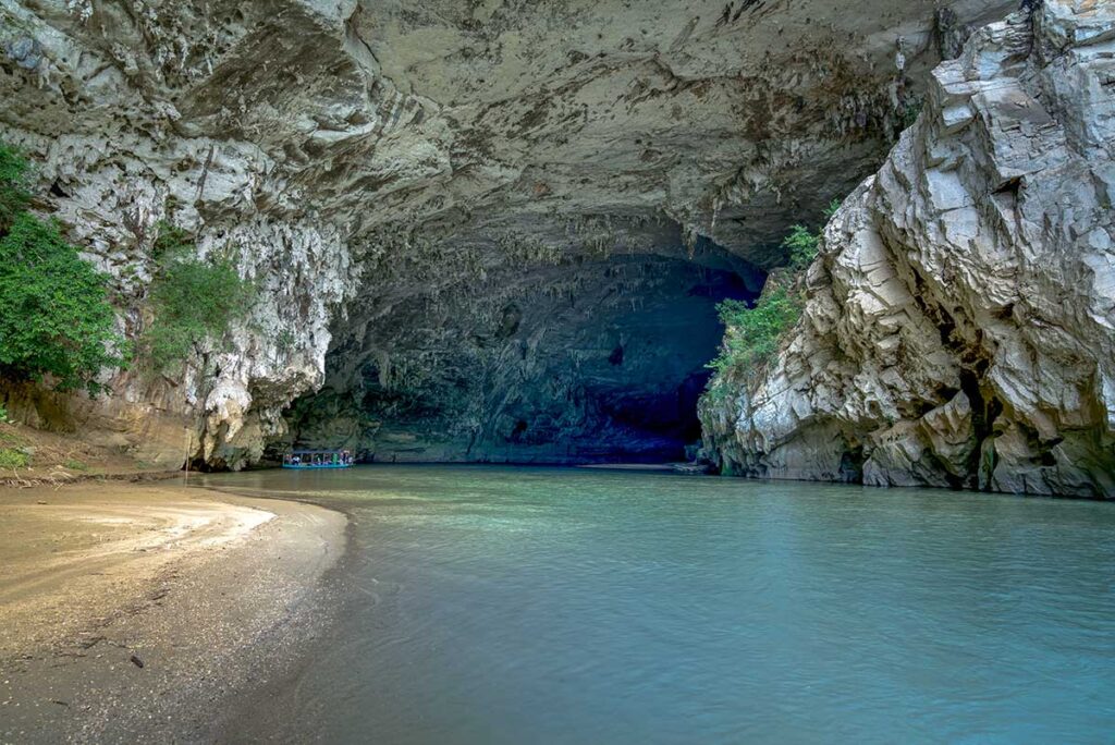 Interior of Puong Cave in Ba Be National Park