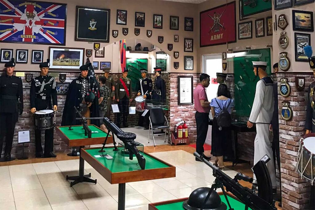Guns and military displays inside Robert Taylor Museum Of Arms