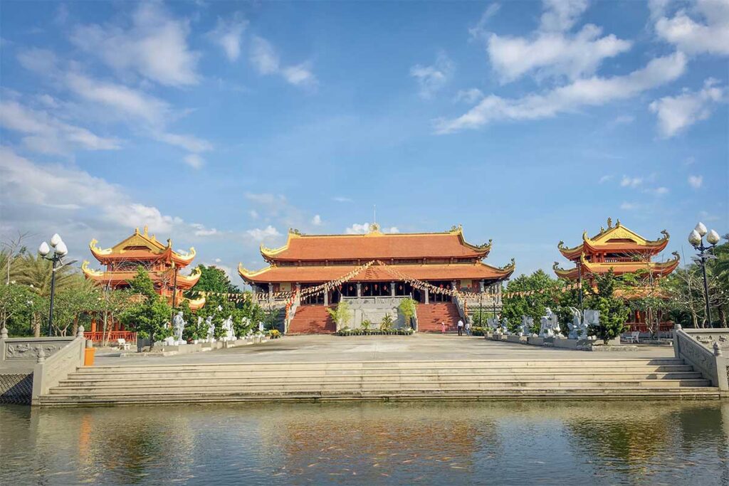 Exterior of Truc Lam Monastery Hau Giang