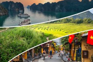 3-week Vietnam tour combining nature, culture and beach relaxation with Halong Bay cruise, rice terraces, and Hoi An heritage.