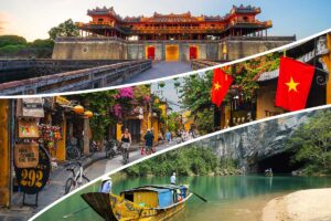 7-day Central Vietnam package tour including Hue Imperial City, Hoi An ancient town, and Phong Nha river caves.