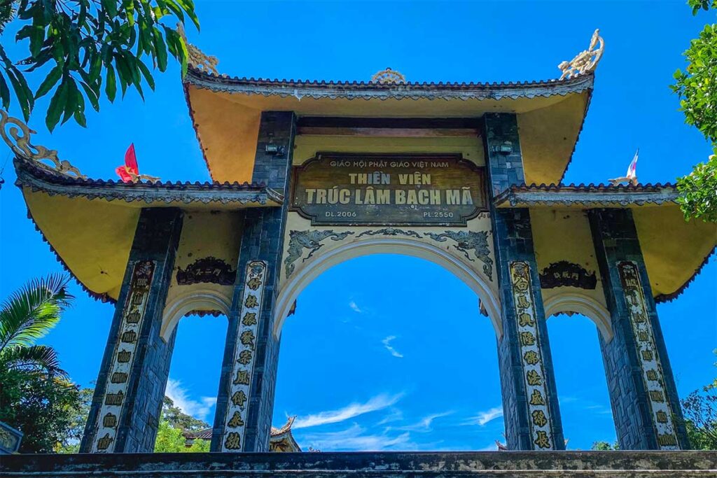 The main gate of Bach Ma Zen Monastery