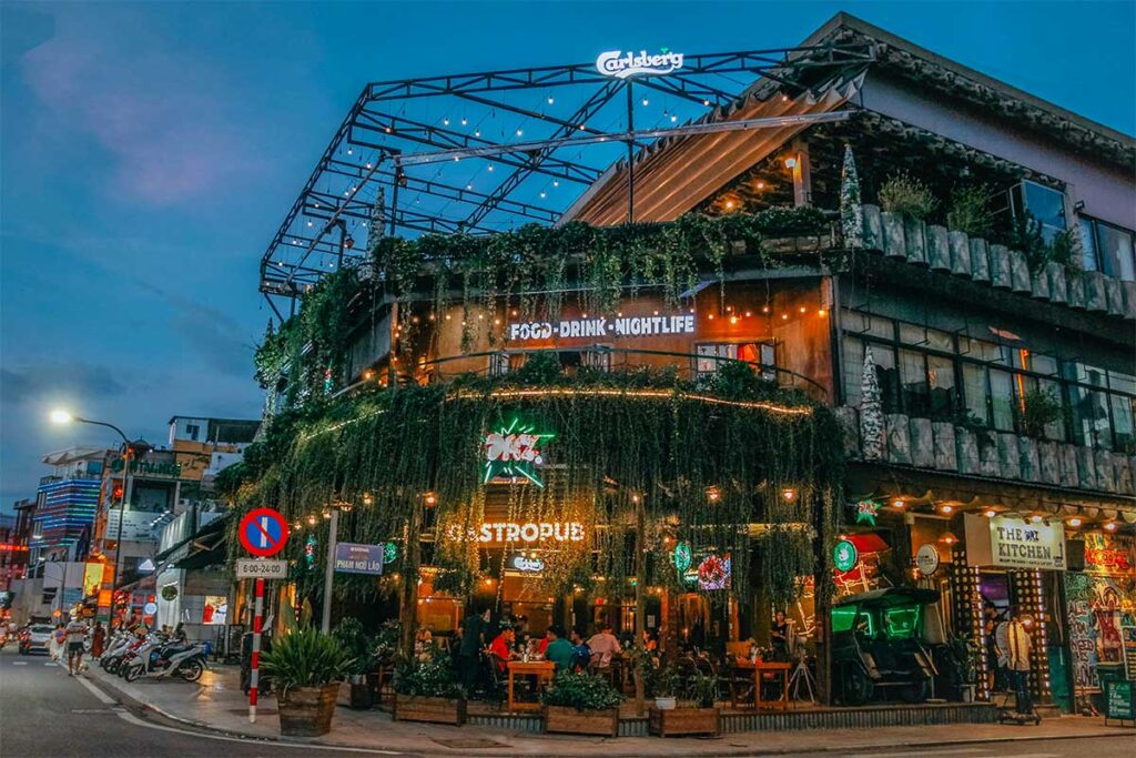 Exterior of DMZ Bar & Restaurant in Hue