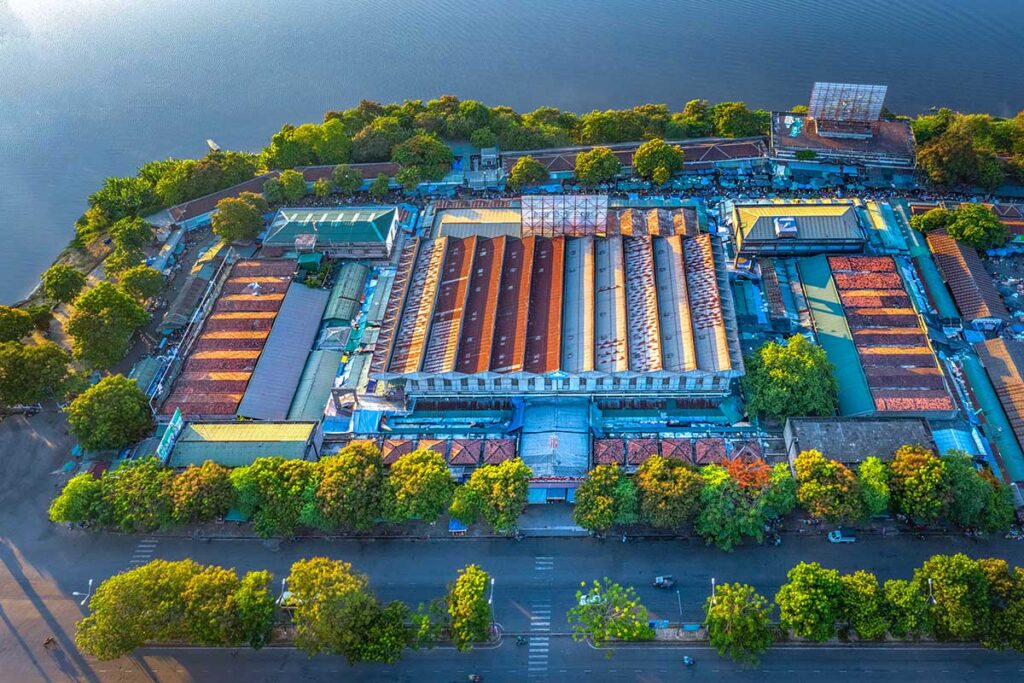 Aerial view of Dong Ba Market in Hue