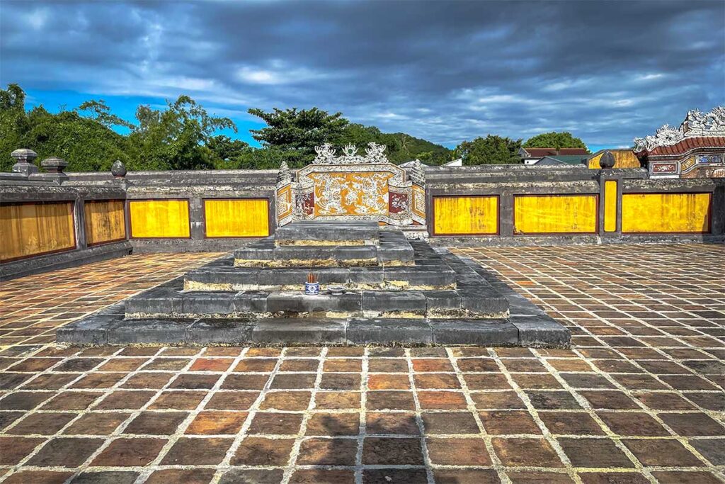 The grave of Emperor Duc Duc at Duc Duc Tomb