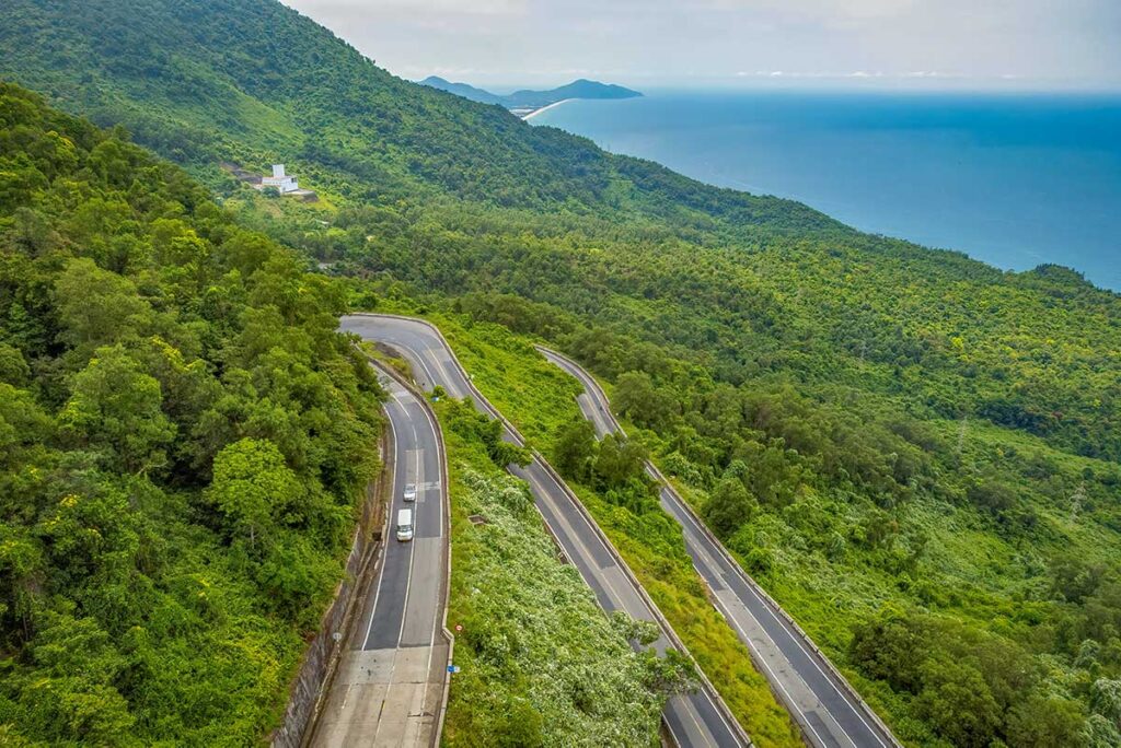 Scenic coastal drive over Hai Van Pass – classic motorbike or car day trip from Hoi An