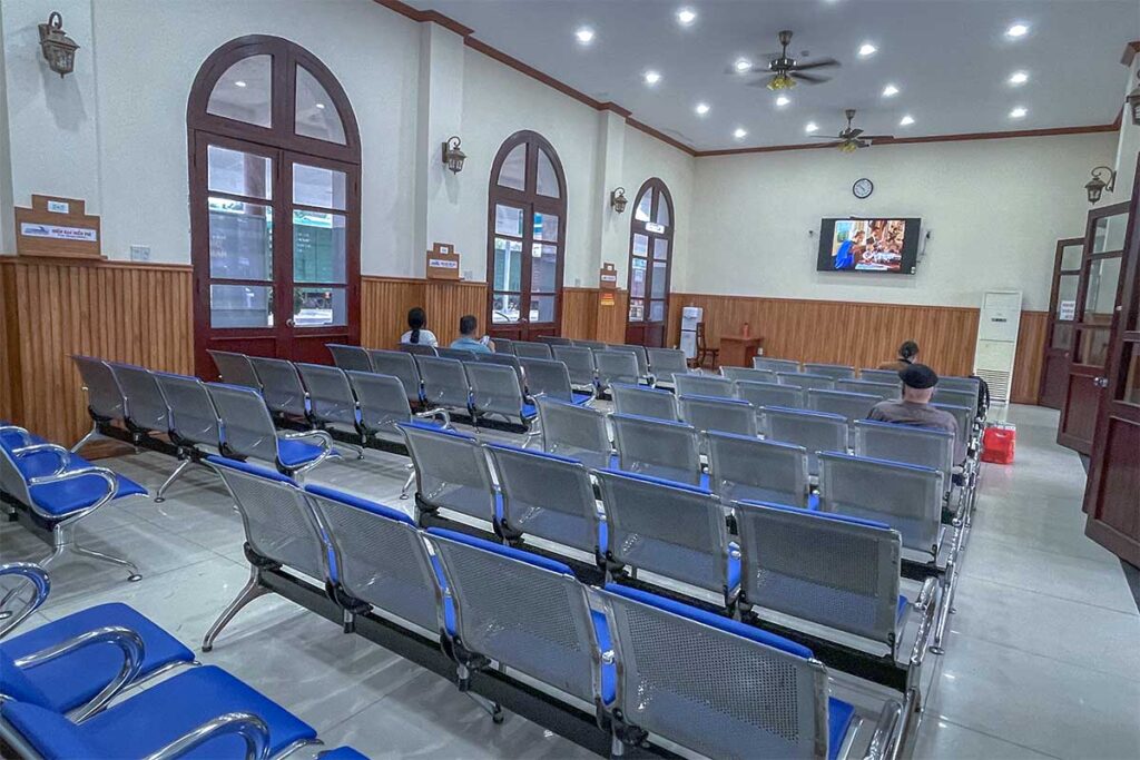 The inside of common waiting area of Hue Railway Station