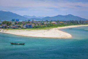 Lang Co Beach in Hue seen from the Hai Van Pass