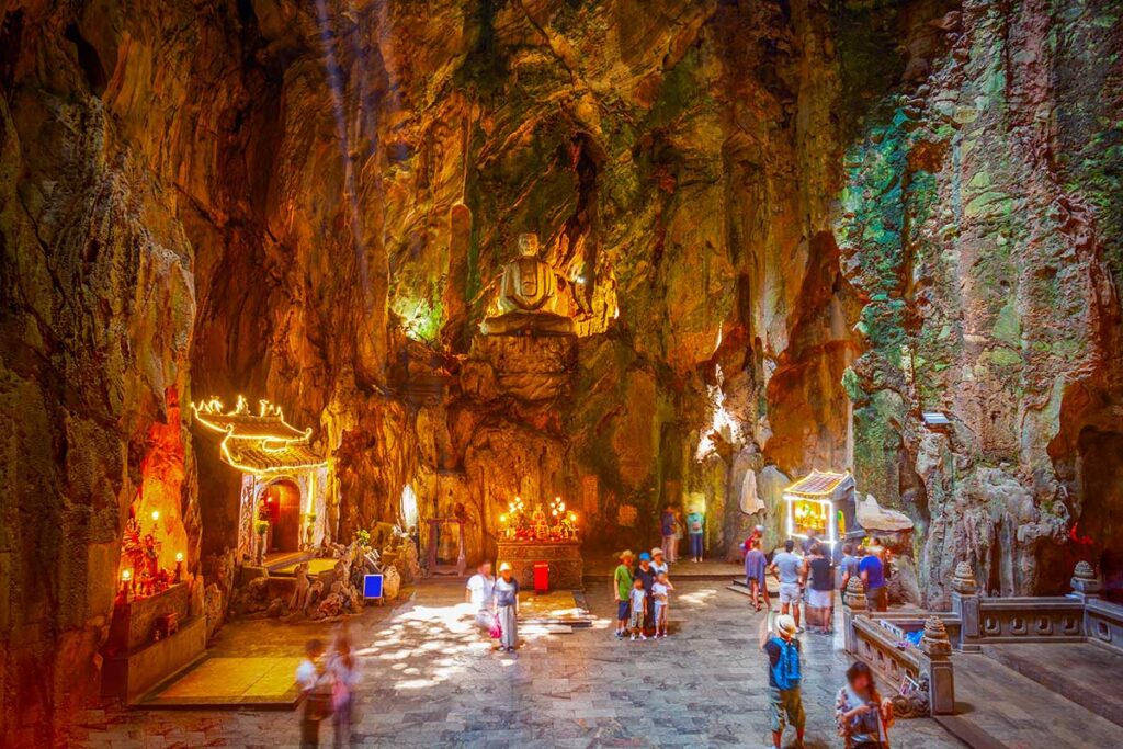 Marble Mountains cave temples near Da Nang – popular spiritual and adventure day trip from Hoi An