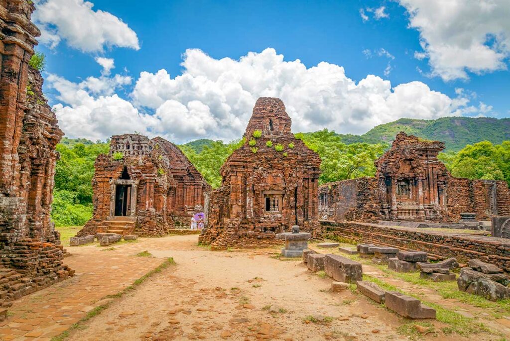 Hoi An car rental with driver for a day trip to My Son Sanctuary ruins.