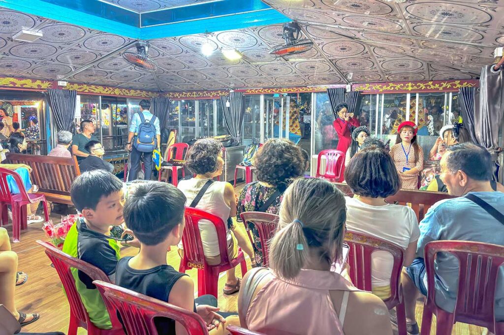 Listening to Hue Royal Court Music on a Cruise on the Huong River - Hue City, Thua Thien Hue,