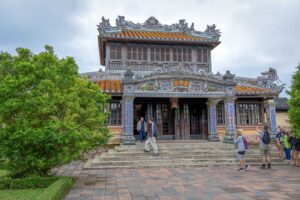The front of Thai Binh Reading Pavilion within the Forbidden City - part of Hue Imperial City