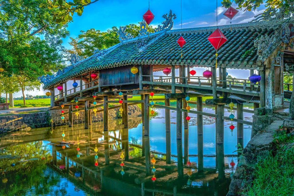 Thanh Toan Bridge in Hue over a local canal