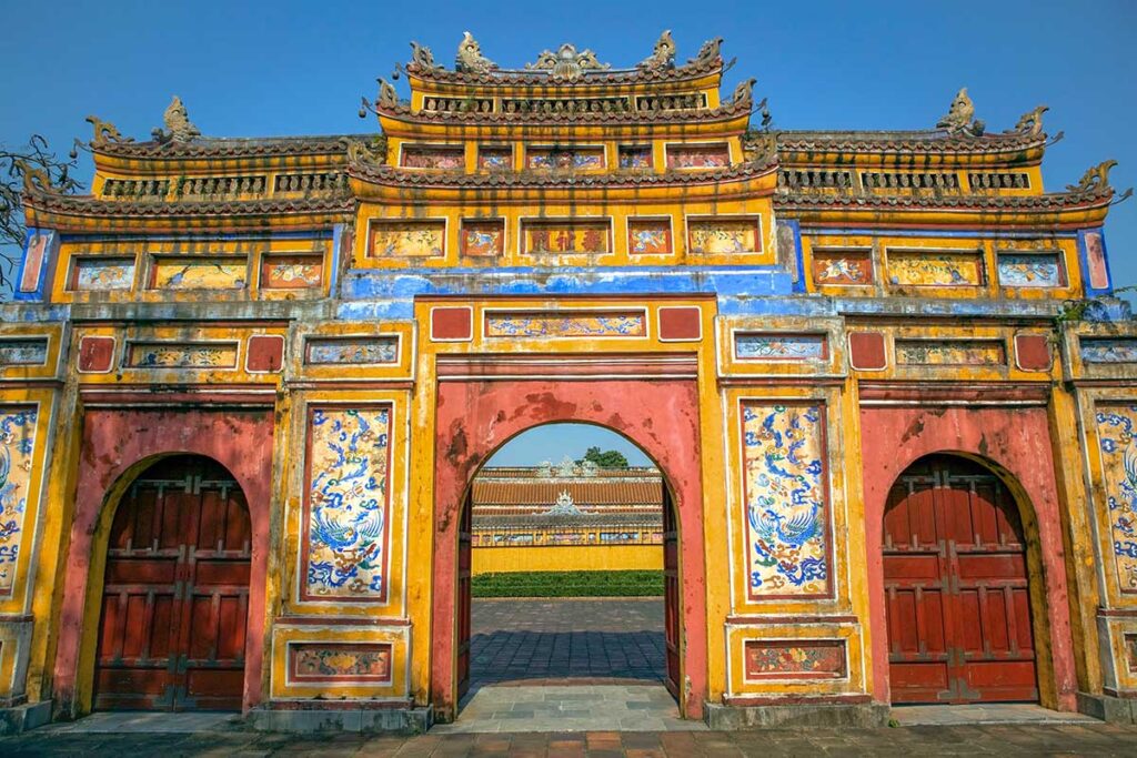 The Tam Quan (three-gate) - the main gate of To Mieu Temple Complex