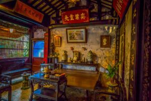 The interior of Tran Family Chapel, the main living area of the house