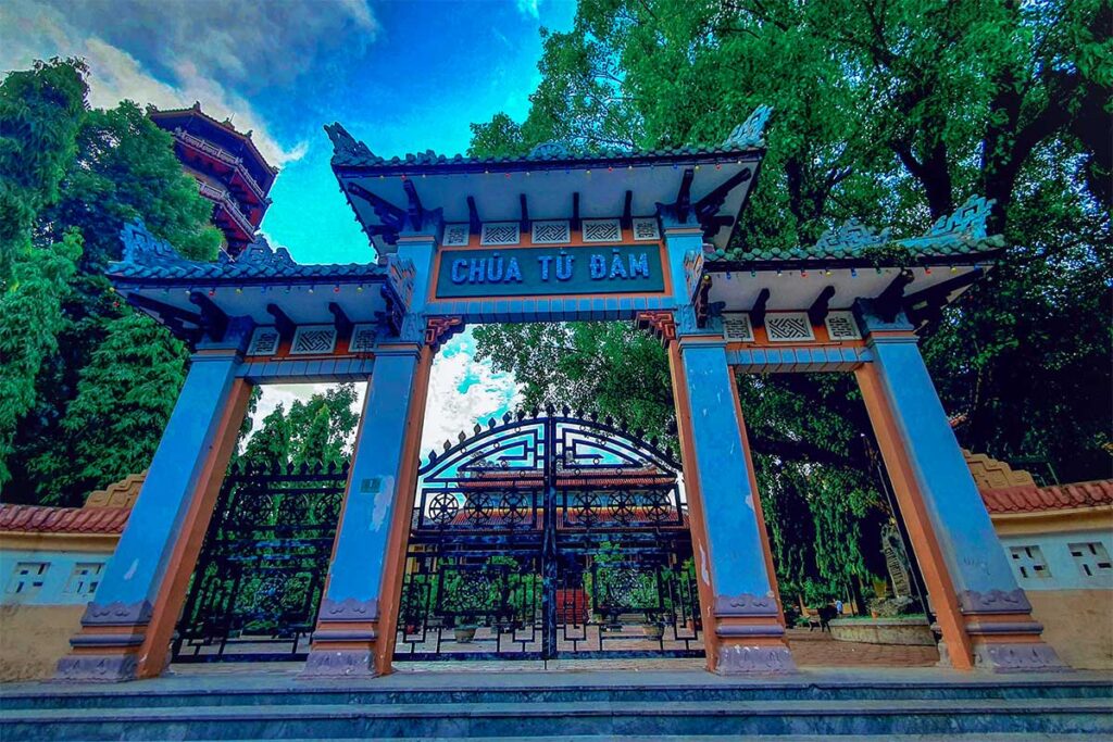 The Tam Quan Gate (Triple Gate) of Tu Dam Pagoda