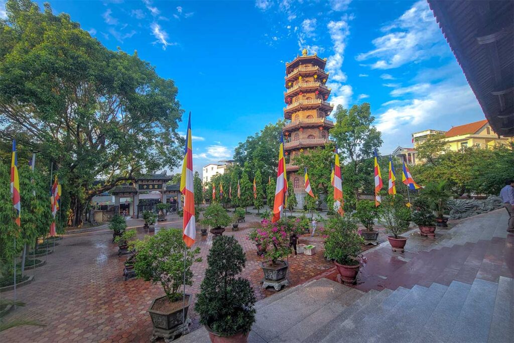 The An Ton Tower (stupa) inside Tu Dam Pagoda