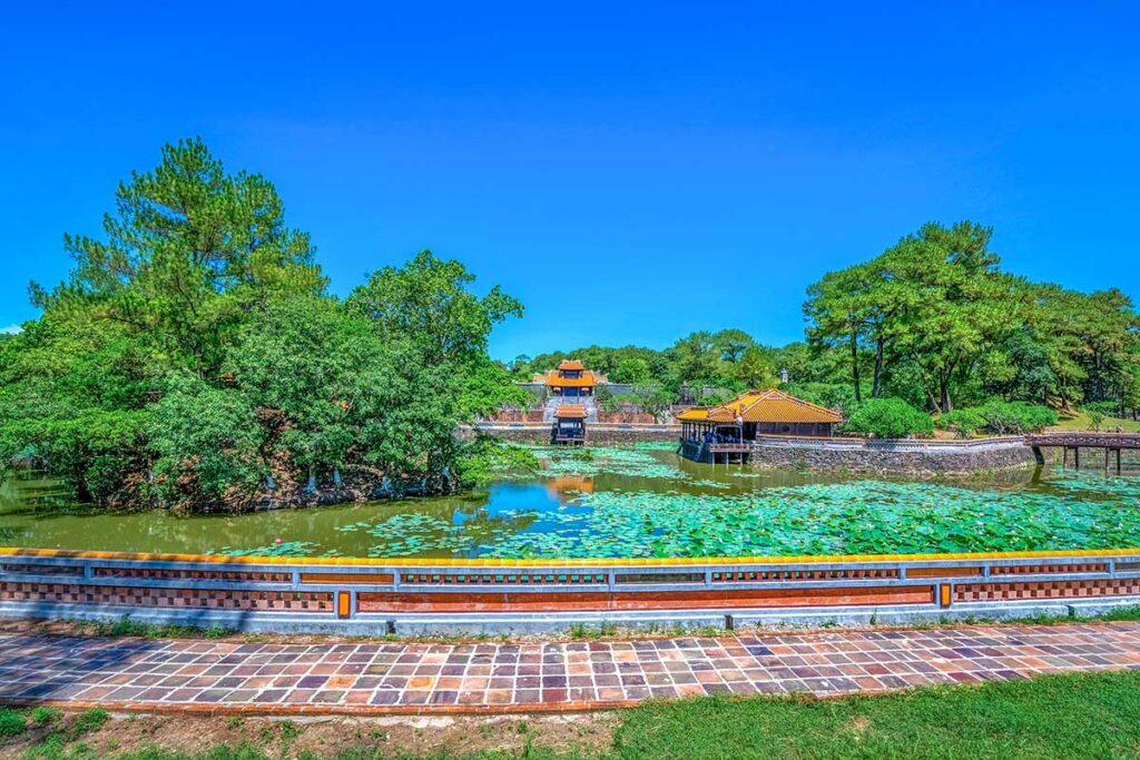 View over Luu Khiem Lake at the Mausoleum of Tu Duc