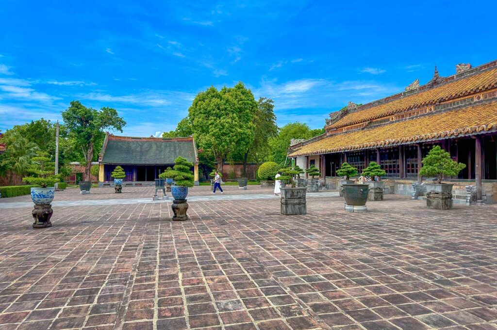 Hoa Khiem Temple and coutryard inside Tu Duc Tomb complex