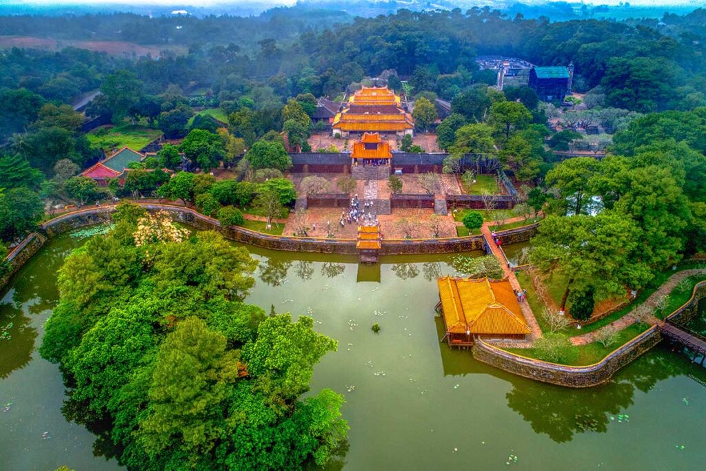 Aerial view of the tomb of Tu Duc