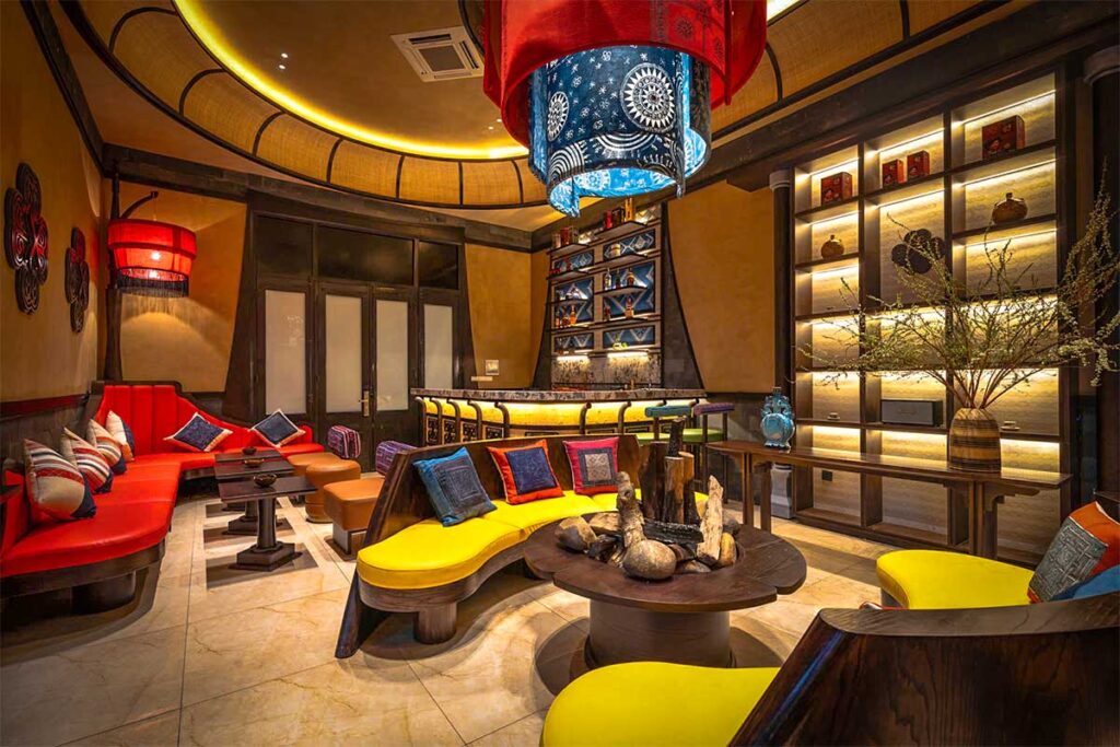 Luxury waiting area inside Hanoi Railway Station of Chapa Express