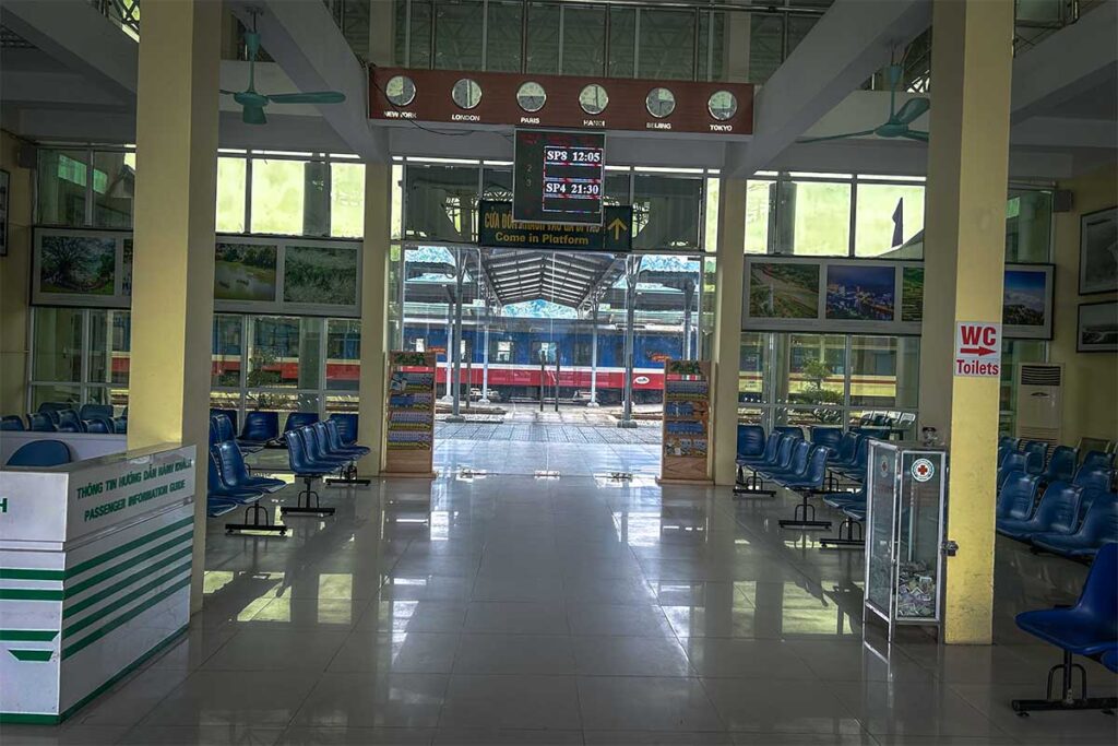 Waiting area inside Lao Cai Railway Station