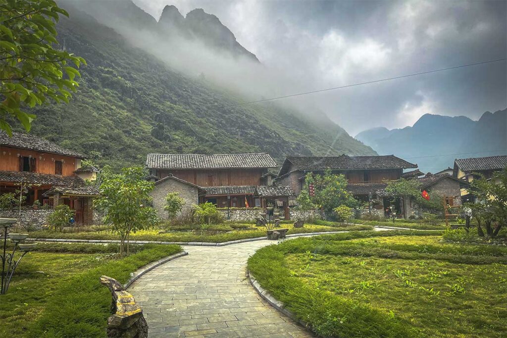 A small stone path inside  Pa Vi Village