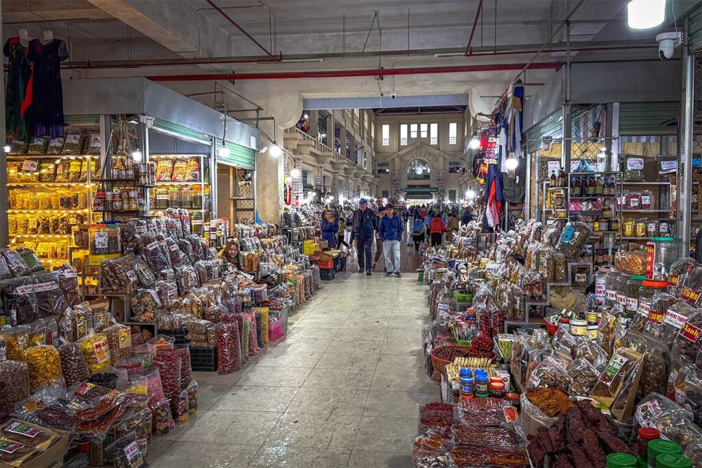 Snacks, souvenirs and other kind of products being sold on Sapa Market