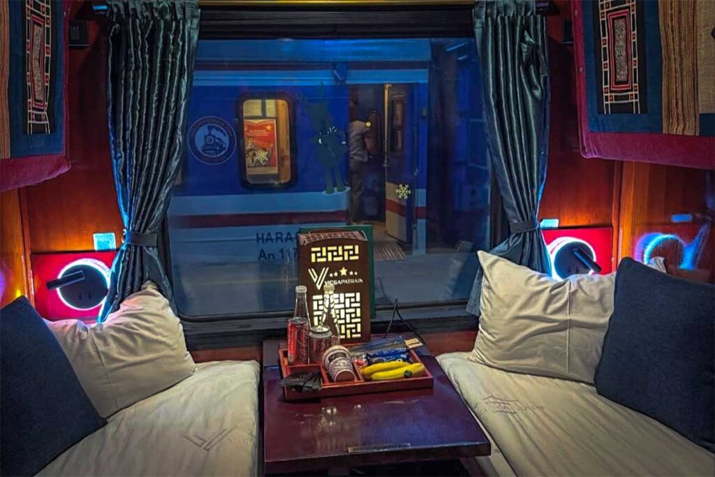 Interior of 2 berth cabin of VIC Sapa Train