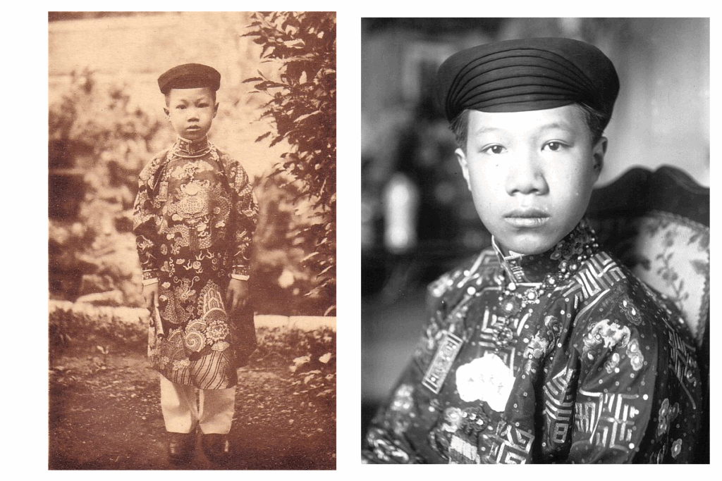 Two early photos of Bai Dai as a child
