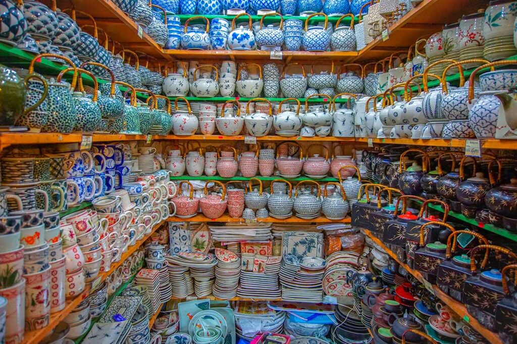 A small ceramic shop in Hanoi