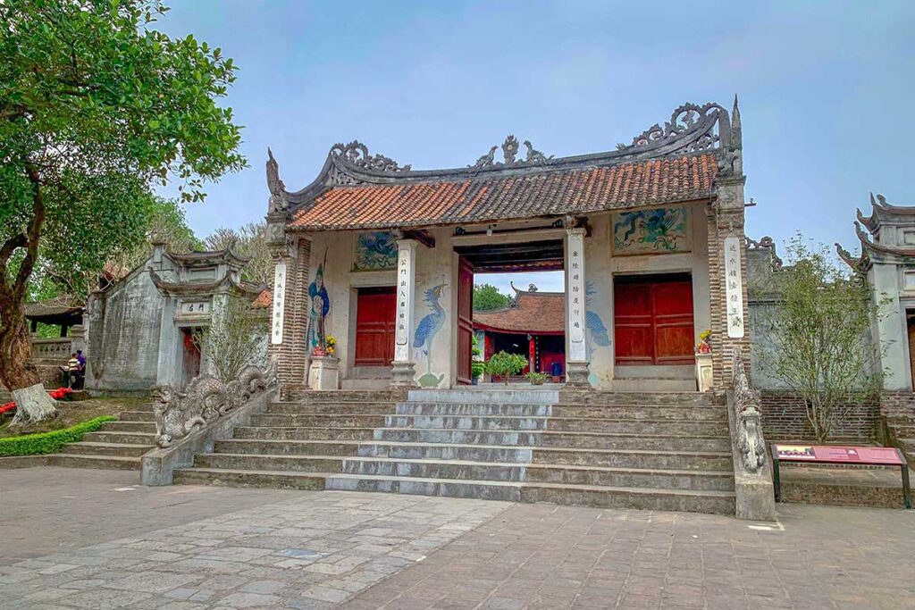 The entrance gate of Co Lao Citadel with on the background of of the main structures