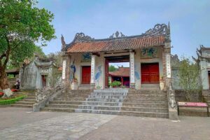 The entrance gate of Co Lao Citadel with on the background of of the main structures