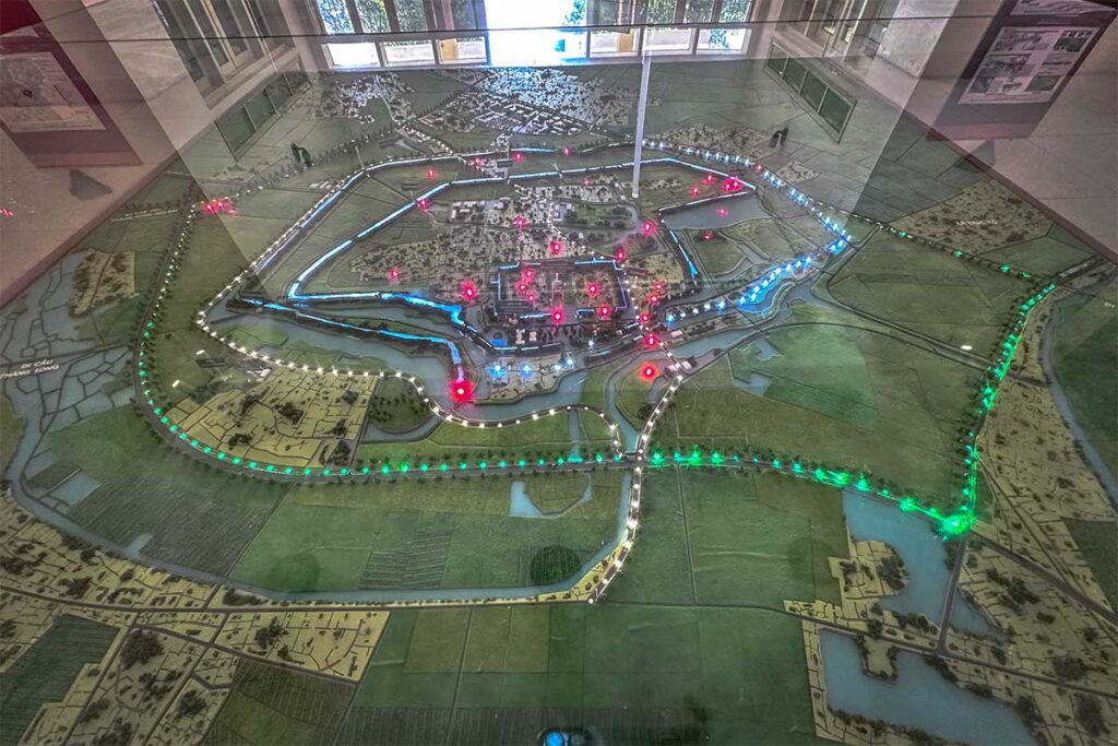 Scale model of Co Loa Citadel inside Co Loa Museum