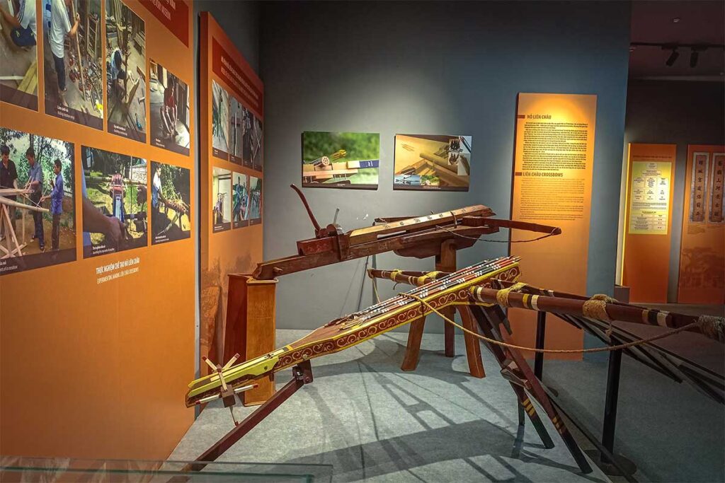 Two crossbows displayed at the Co Loa Museum