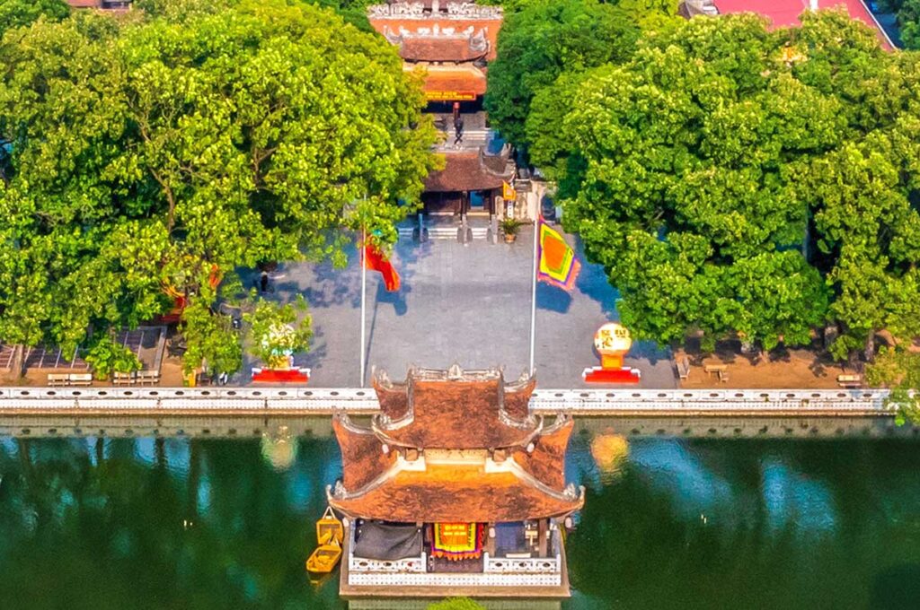 Aerial view of Do Temple in Bac Ninh