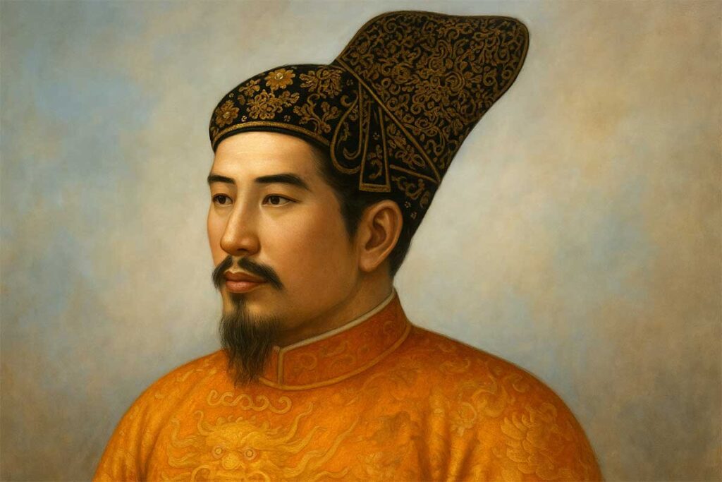 Modern illustration of Emperor Gia Long (AI-generated)