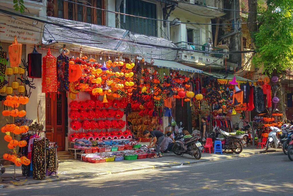 Halloween in Hanoi - A shop on Hang Ma Street selling decorative Halloween items