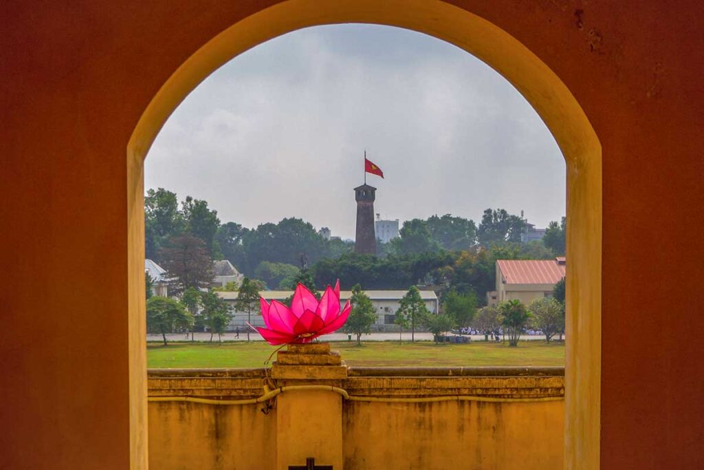The Hanoi Flag Tower seen from the Imperial Citadel