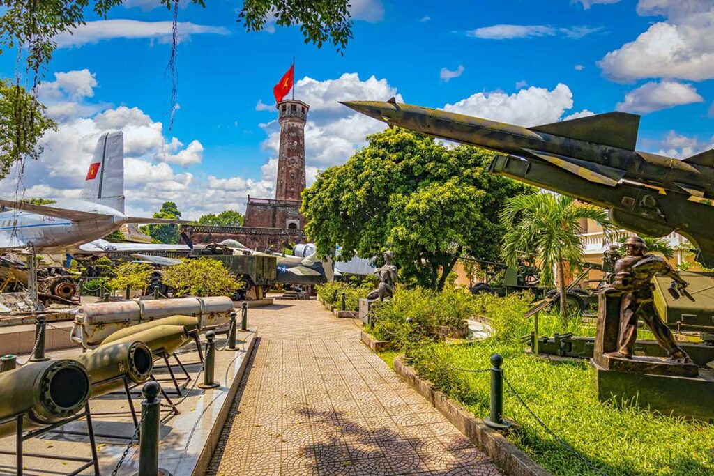 The Hanoi Flag Tower and the Vietnam Military History Museum